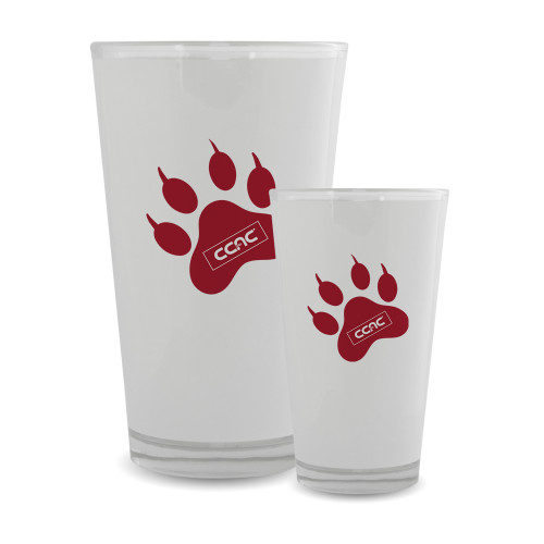 Full Color Glass 17oz-Paw Print