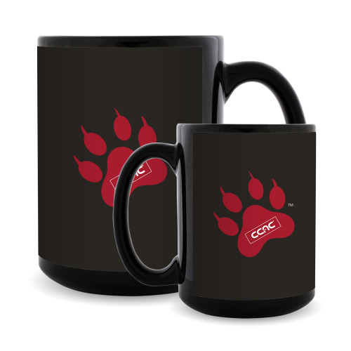 Full Color Black Mug 15oz-Paw Print
