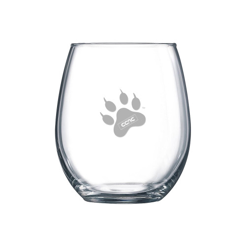 Libbey Stemless Glass 17oz-Paw Print Engraved