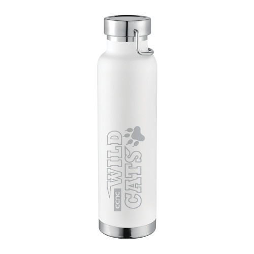 Thor Copper Vacuum Insulated White Bottle 22oz-Stacked Wordmark Engraved