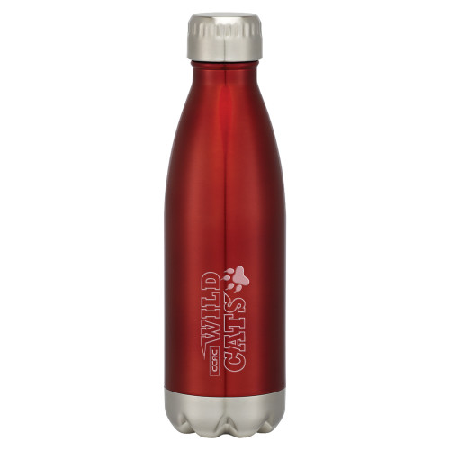 Swig Stainless Steel Red Bottle 16oz-Stacked Wordmark Engraved