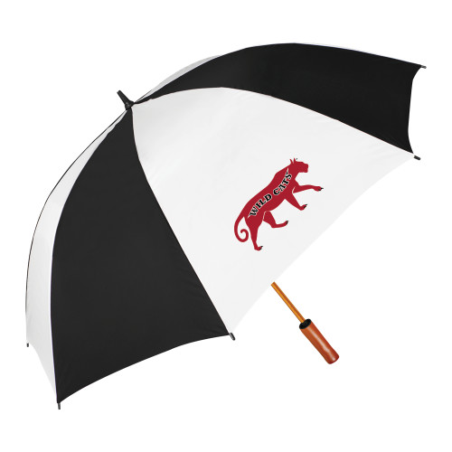 64 Inch Black/White Umbrella-Wild Cat Body
