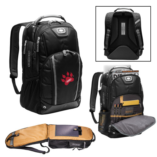 OGIO Black Bolt Backpack-Paw Print Embroidery