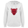 Thumbnail image for  ENZA Womens White V Notch Raw Edge Fleece Hoodie