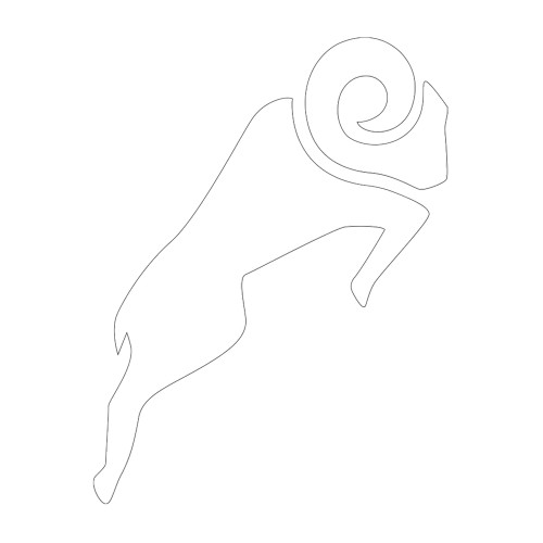  Medium Decal - Athletic Ram