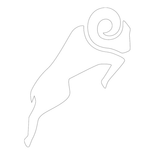  Large Decal - Athletic Ram