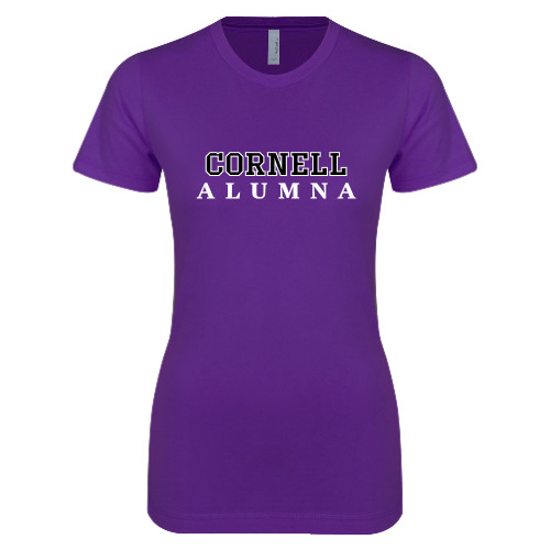  Next Level Womens Purple Boyfriend Tee - Alumna