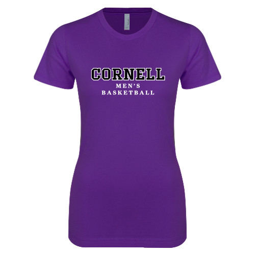  Next Level Womens Purple Boyfriend Tee - Mens Basketball
