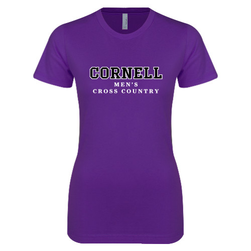  Next Level Womens Purple Boyfriend Tee - Mens Cross Country