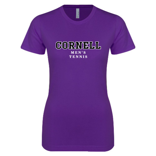  Next Level Womens Purple Boyfriend Tee - Mens Tennis