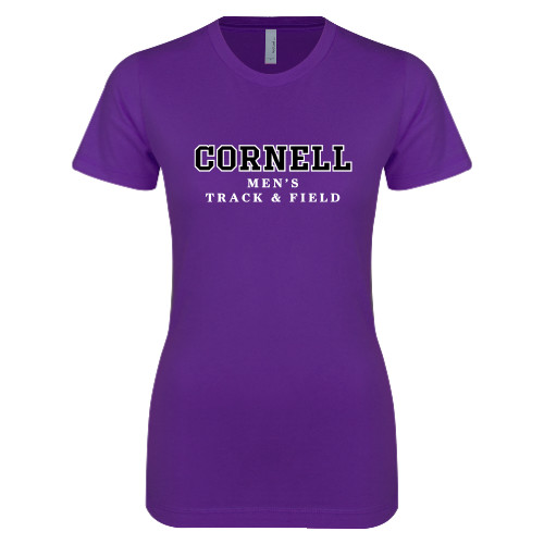  Next Level Womens Purple Boyfriend Tee - Mens Track & Field
