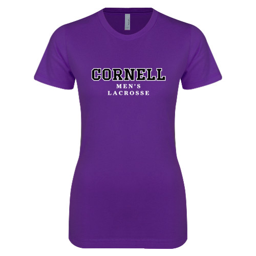  Next Level Womens Purple Boyfriend Tee - Mens Lacrosse