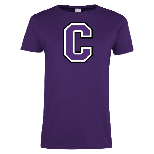  Womens Purple Short Sleeve Tee - Cornell C