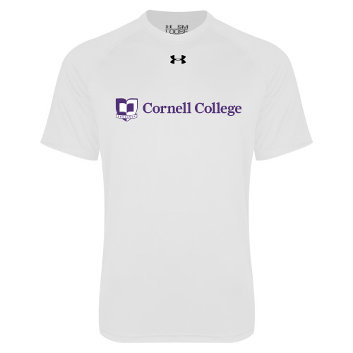  Under Armour White Tech Tee - Cornell College Logo