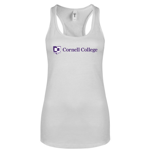  Next Level Racerback Tank White - Cornell College Logo
