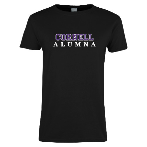  Womens Black Short Sleeve Tee - Alumna