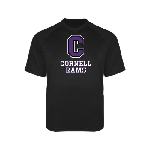  Under Armour Youth Black Tech Tee - Cornell Rams Stacked
