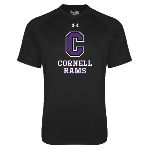  Under Armour Black Tech Tee - Cornell Rams Stacked