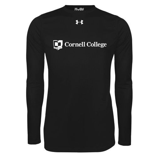  Under Armour Black Long Sleeve Tech Tee - Cornell College Logo