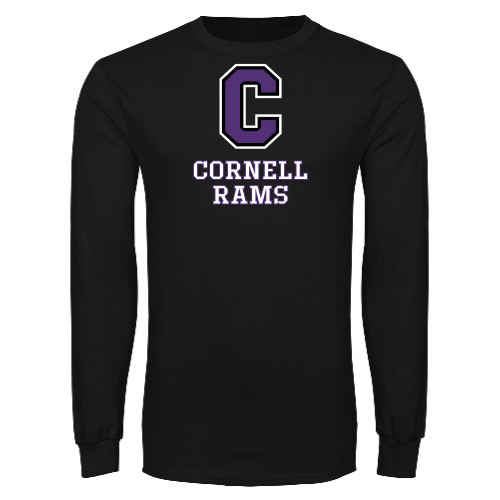  Black Long Sleeve T Shirt - Cornell Rams Stacked