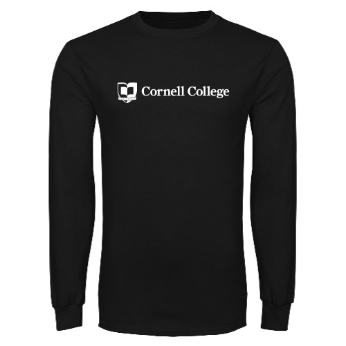  Black Long Sleeve T Shirt - Cornell College Logo
