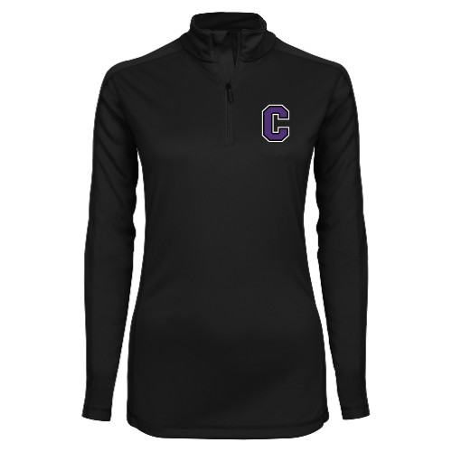  Syntrel Womens Black Interlock 1/4 Zip - Cornell C