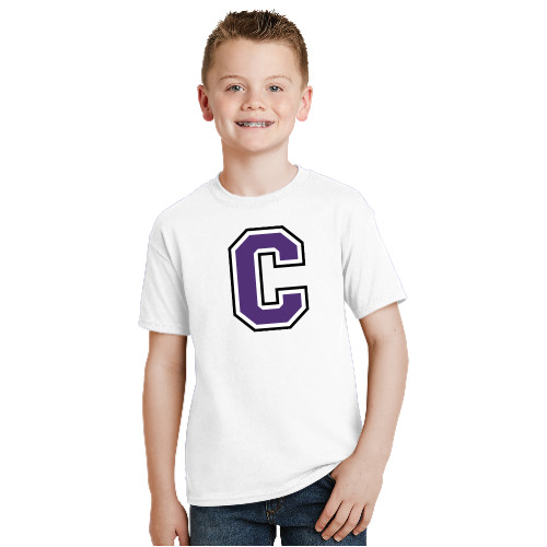  Youth White T Shirt - Cornell C