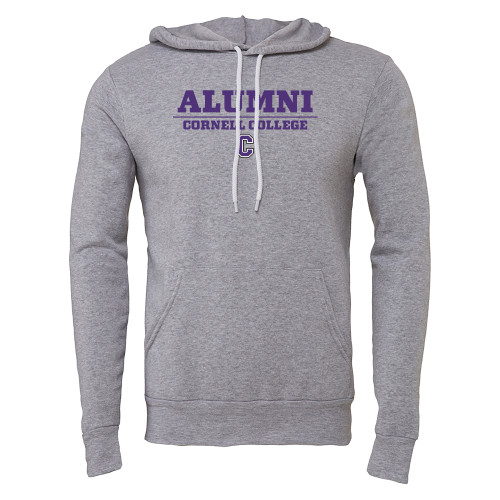  Bella + Canvas Heather Grey Fleece Hood - Cornell Alumni On A Line