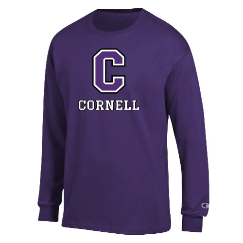 Champion Purple Long Sleeve T Shirt - Corell C Verticle