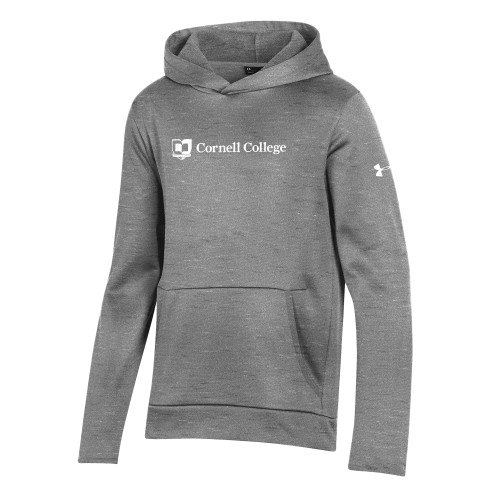  Under Armour Youth Grey Fleece Hoodie - Cornell College Logo