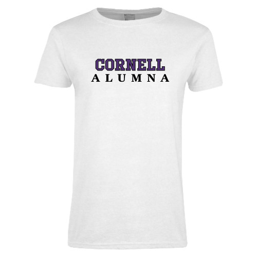  Womens White Short Sleeve Tee - Alumna