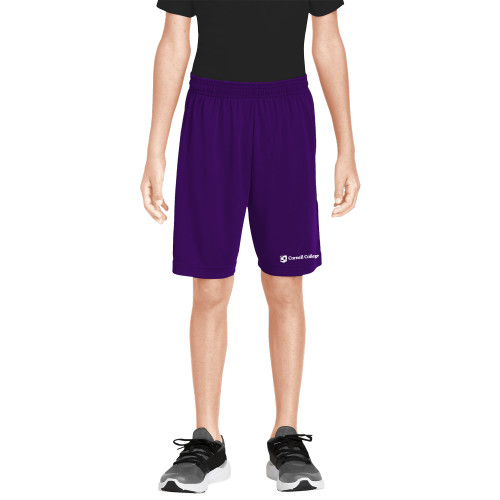  Youth Purple Competitor Shorts - Cornell College Logo