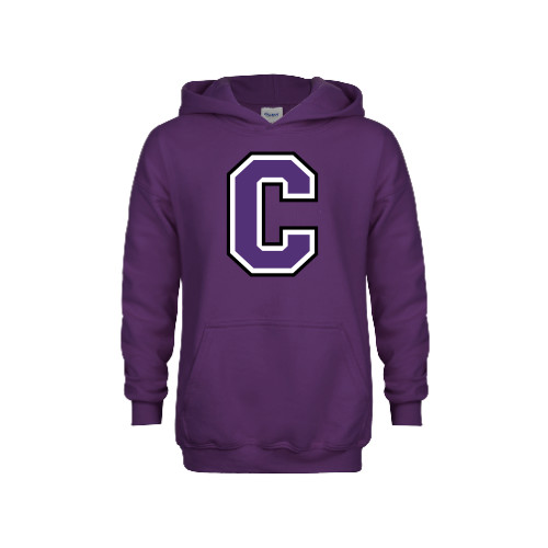 Youth Purple Fleece Hoodie - Cornell C