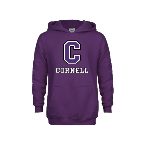  Youth Purple Fleece Hoodie - Corell C Verticle