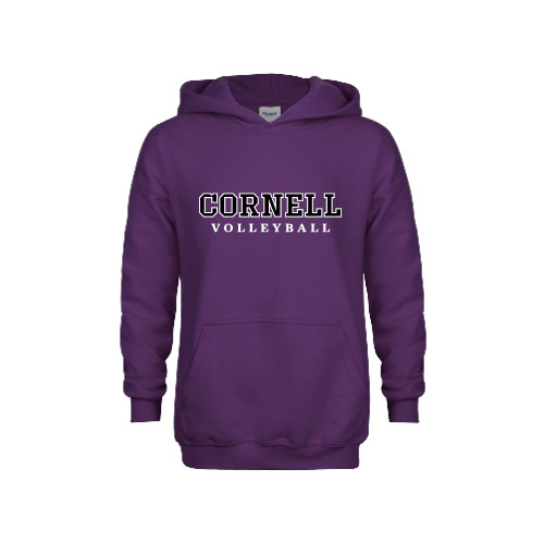  Youth Purple Fleece Hoodie - Volleyball