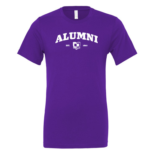  Bella + Canvas Purple Jersey Cotton T Shirt - Cornell Alumni Arched
