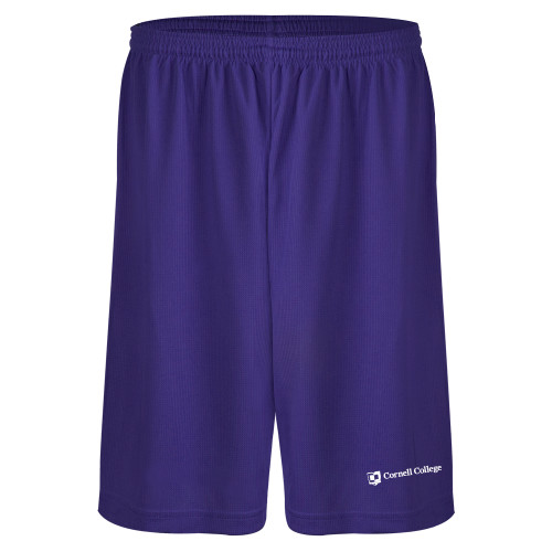  Purple Performance Classic 9 Inch Short - Cornell College Logo