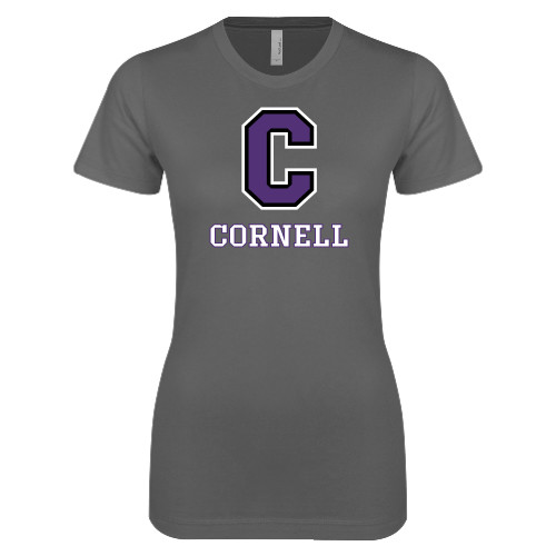  Next Level Womens Charcoal Boyfriend Tee - Corell C Verticle