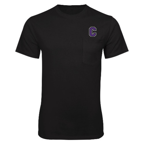  Black T Shirt w/Pocket - Cornell C
