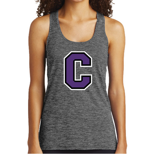  Womens Performance Grey/Black Heather Tank - Cornell C
