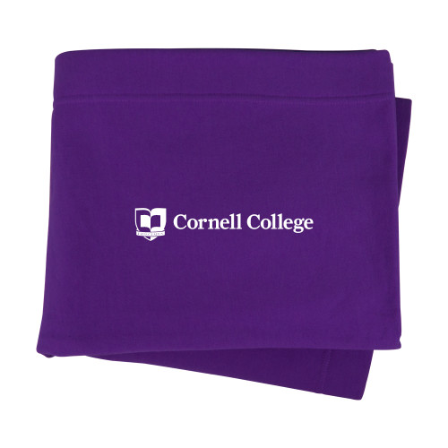  Purple Sweatshirt Blanket - Cornell College Logo