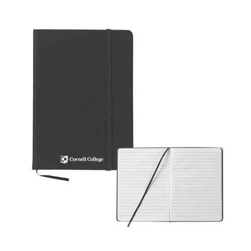 5x7 Black Hard Cover Journal - Cornell College Logo