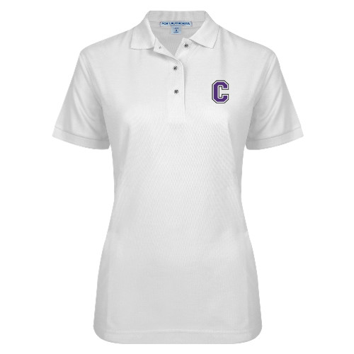  Womens Silk Touch White Pique Polo - Cornell C