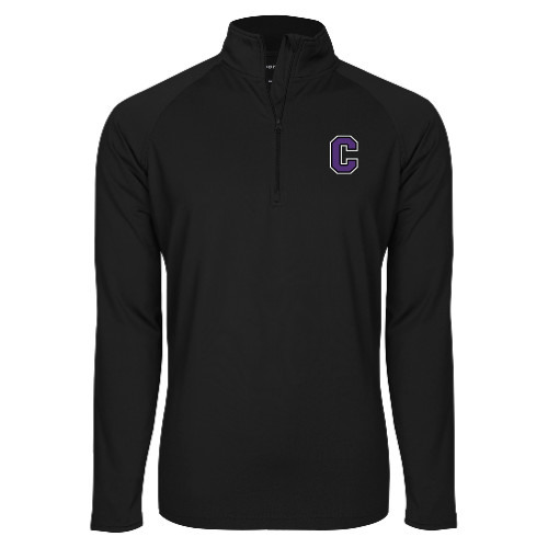  Sport Tek Black Sport Wick Stretch 1/2 Zip Pullover - Cornell C