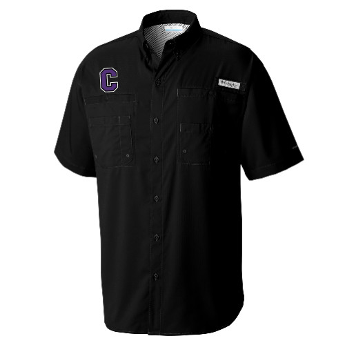  Columbia Black Tamiami Performance Short Sleeve Shirt - Cornell C