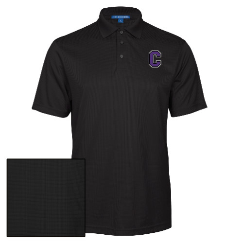  Black Performance Fine Jacquard Polo - Cornell C