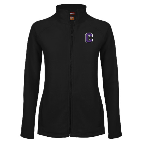  Womens Black Fleece Full Zip Jacket - Cornell C