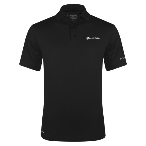  Columbia Black Omni Wick Drive Polo - Cornell College Logo