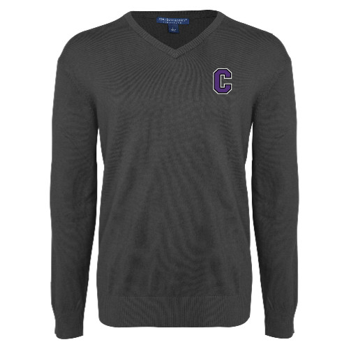  Charcoal Heather VNeck Sweater - Cornell C