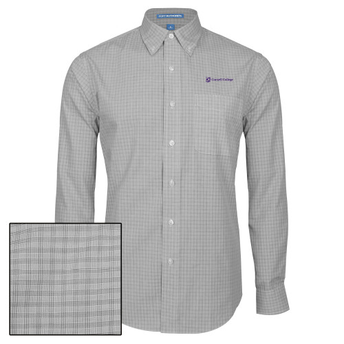  Charcoal Plaid Long Sleeve Button Down - Cornell College Logo